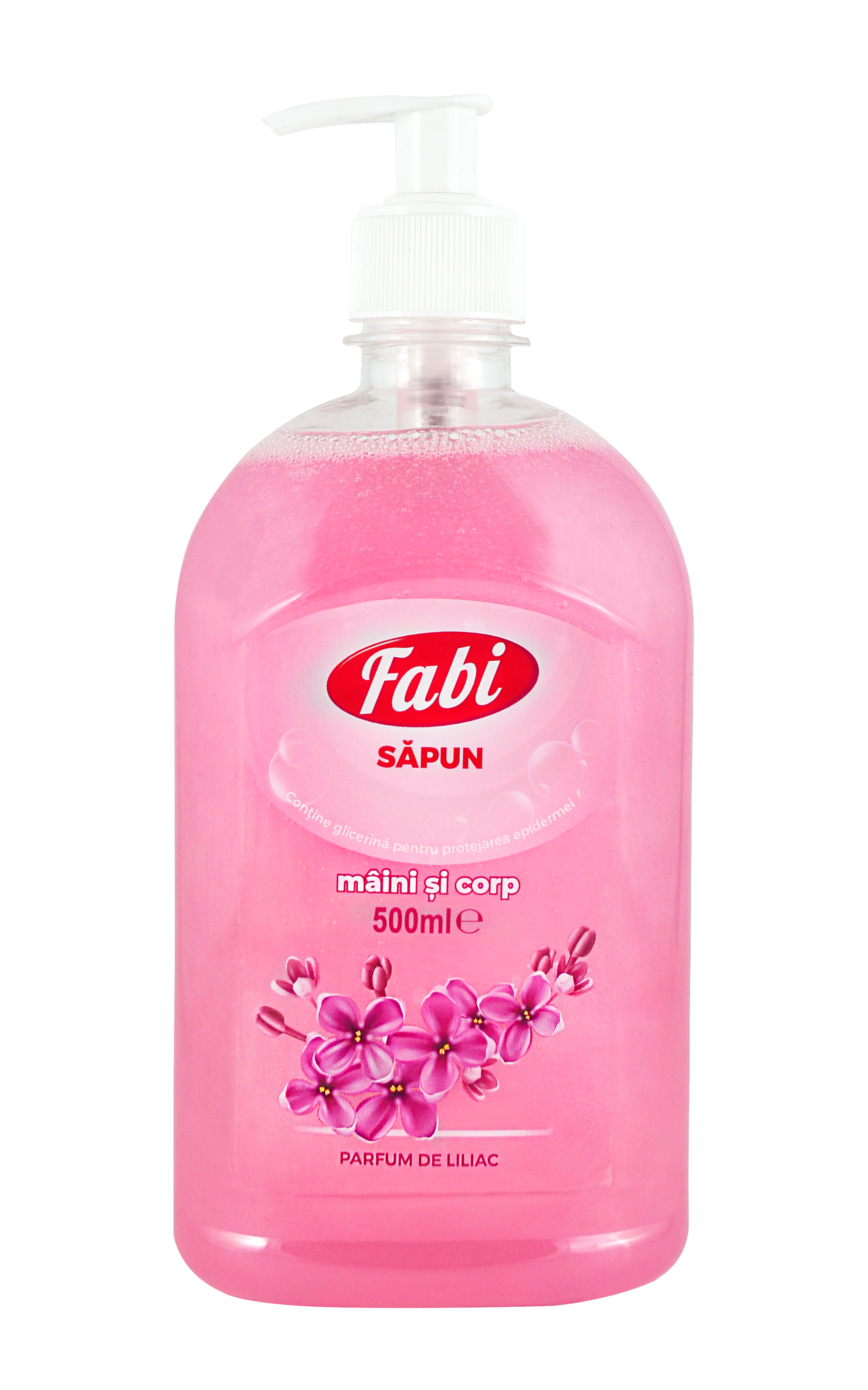 Sapun lichid liliac cu pompita Fabi 500ml